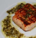 Grilled Salmon Recipe - with Salsa Verde