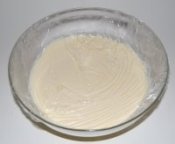 Cling Film Surface of Custard