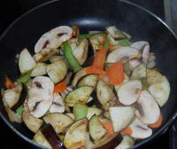 Vegetables in the pan