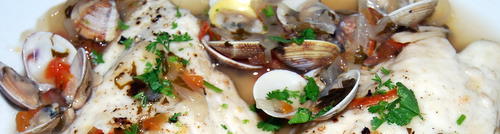 Fillets of Gilthead Dorado with clams vognole Fillets of Gilthead Dorado with clams vognole