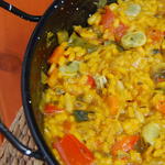 Spanish Paella with fresh vegetables