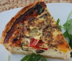 Vegetable Quiche Recipe - Roasted Mediterranean Vegetables